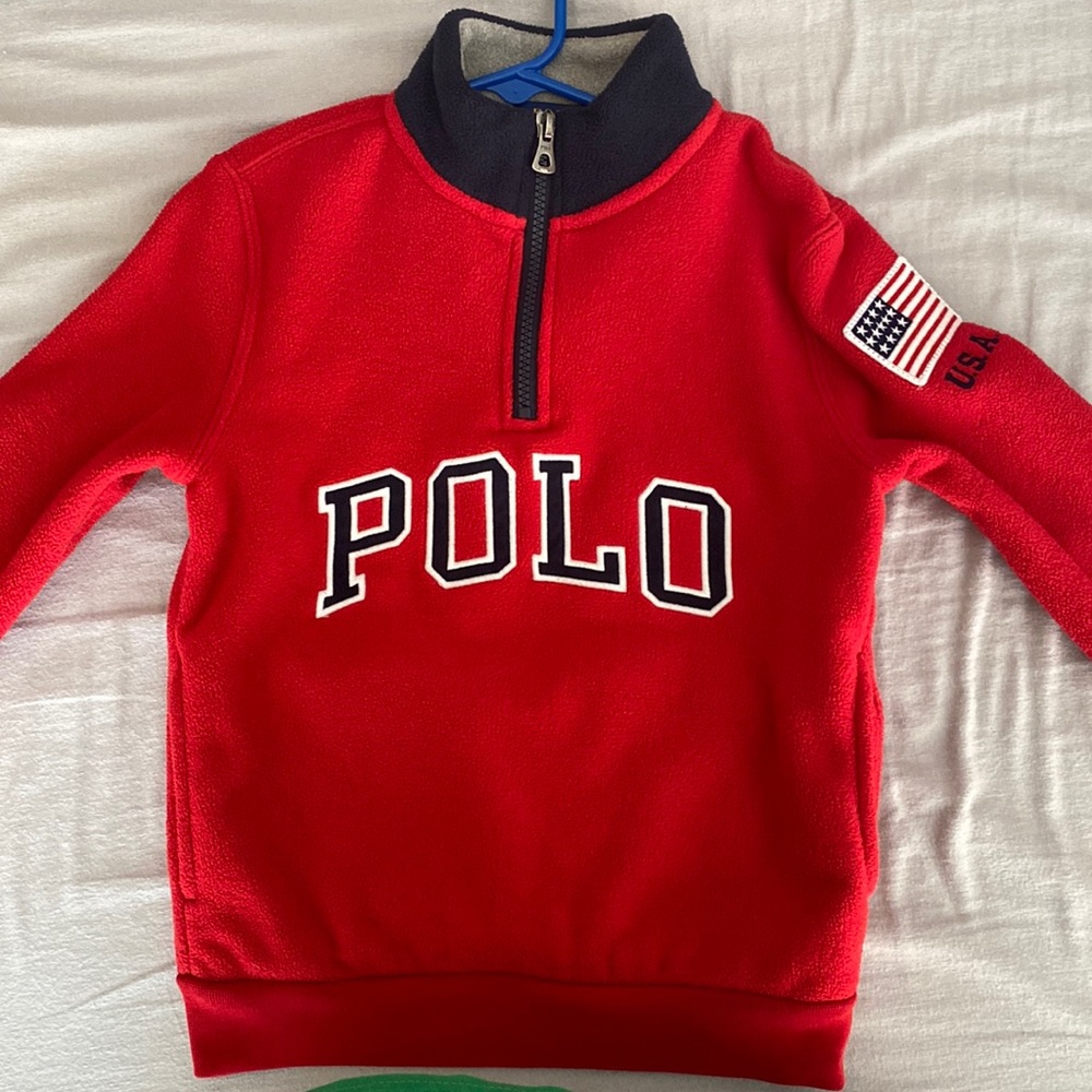 Boys 1/4 zip POLO Ralph Lauren fleece Sz 7